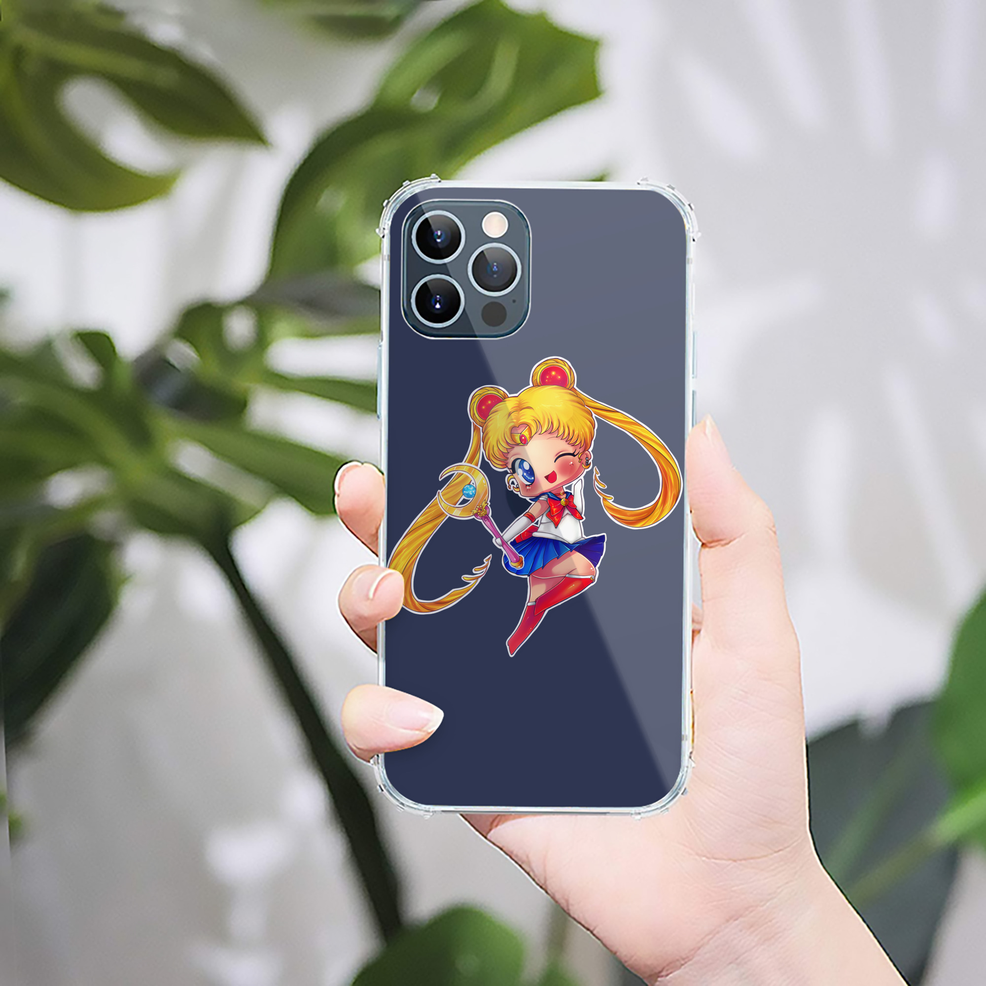 （画像用） 美少女戦士セーラームーン 月野 うさぎ つきの うさぎ Sailor Moon Tsukino Usagi 【iPhone 12シリーズ対応】透明スマホケース（クリアソフトケース）